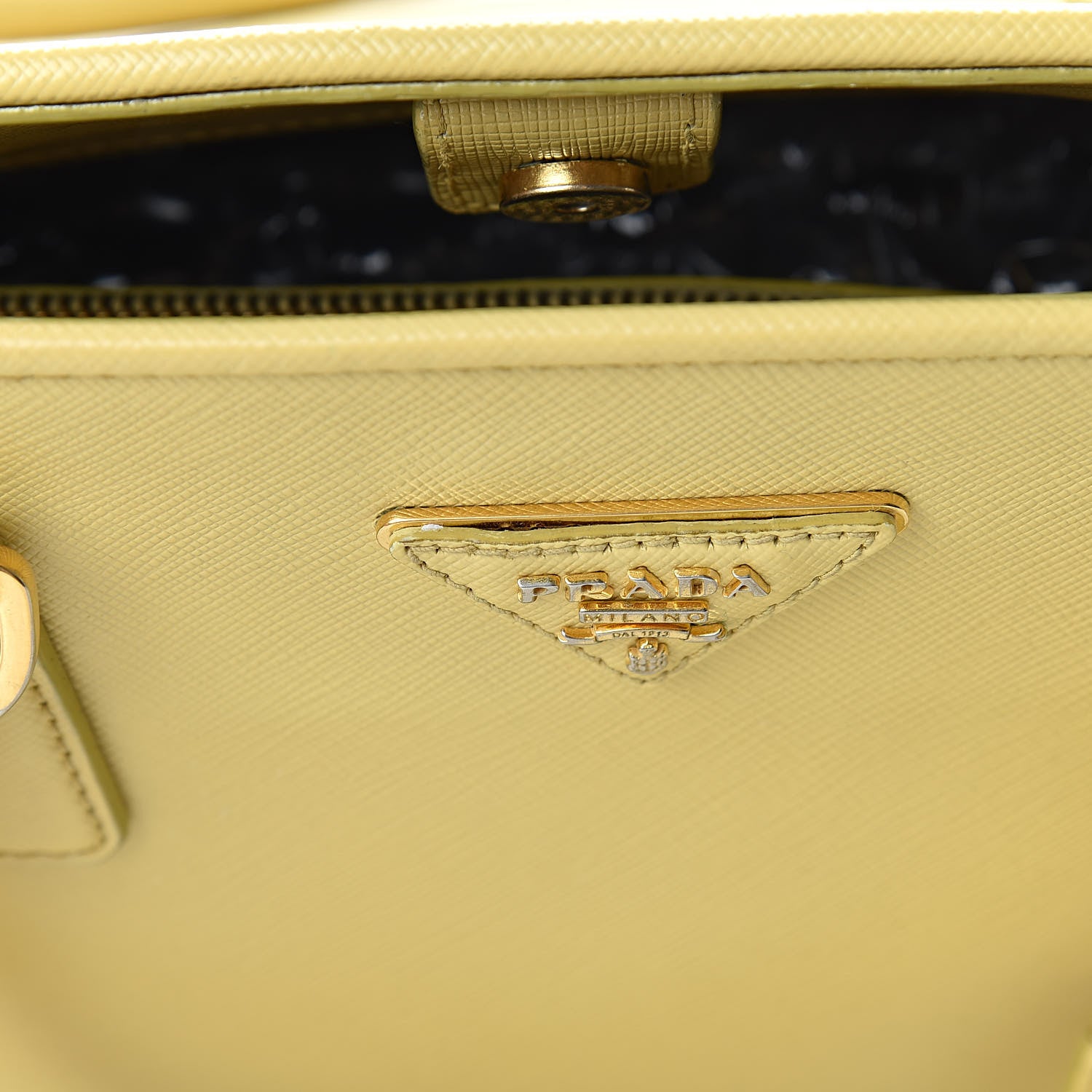 Prada Saffiano Lux Large Open Promenade Tote Ginestra 17 of 23
