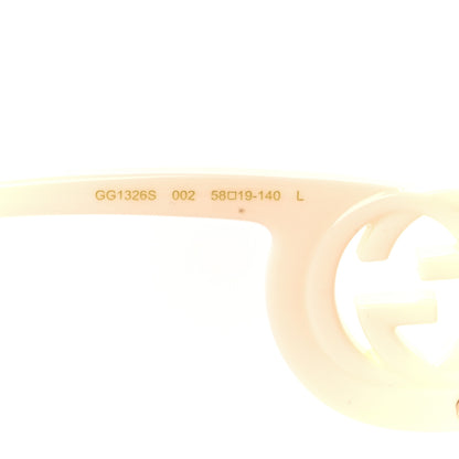 Gucci Acetate Rectangle Frame Sunglasses GG1326S White 5 of 9