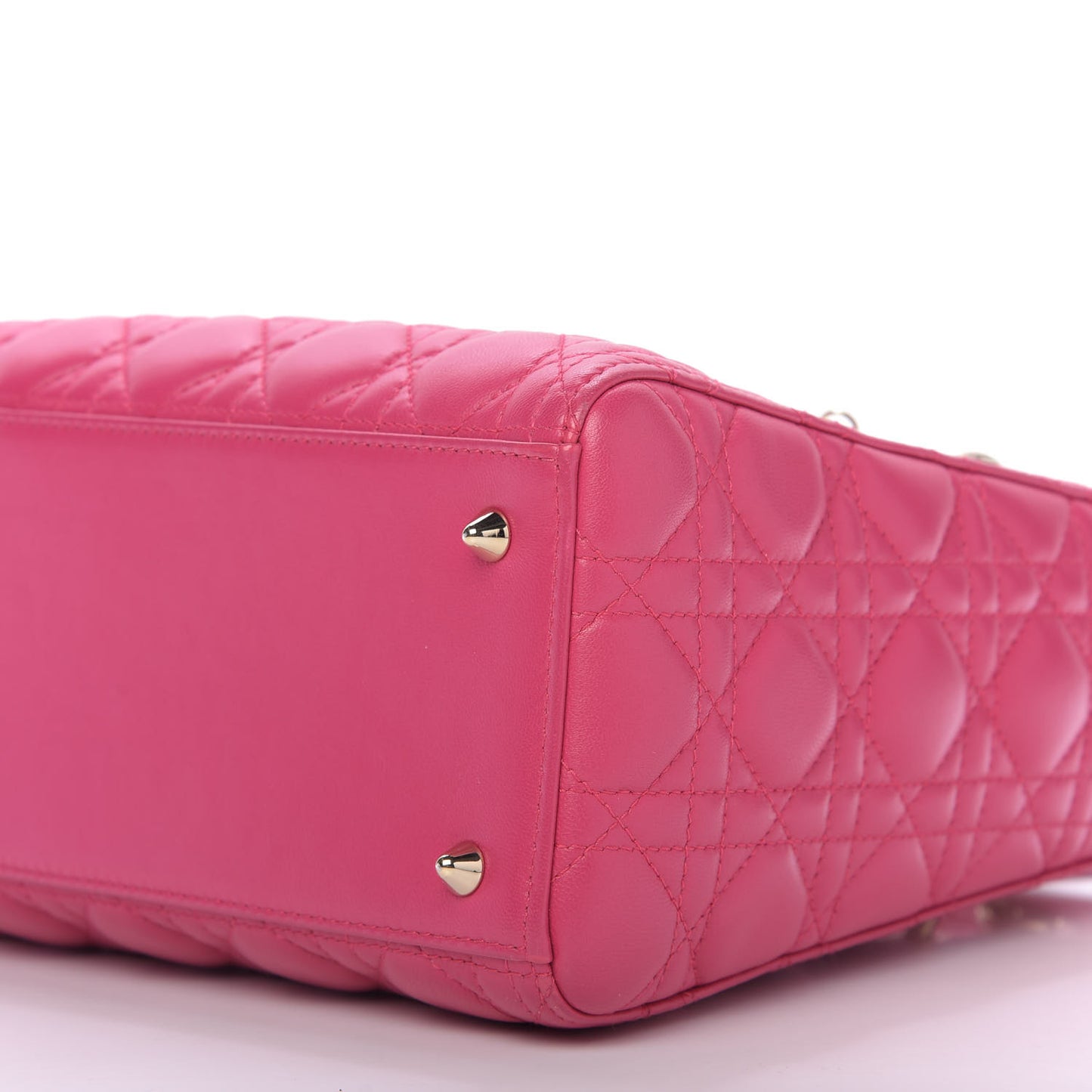Lambskin Cannage Medium Lady Dior Pink