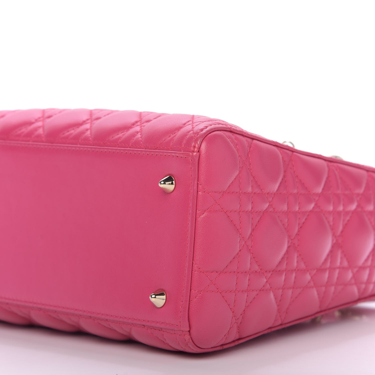 Christian Dior Lambskin Cannage Medium Lady Dior Pink 7 of 11