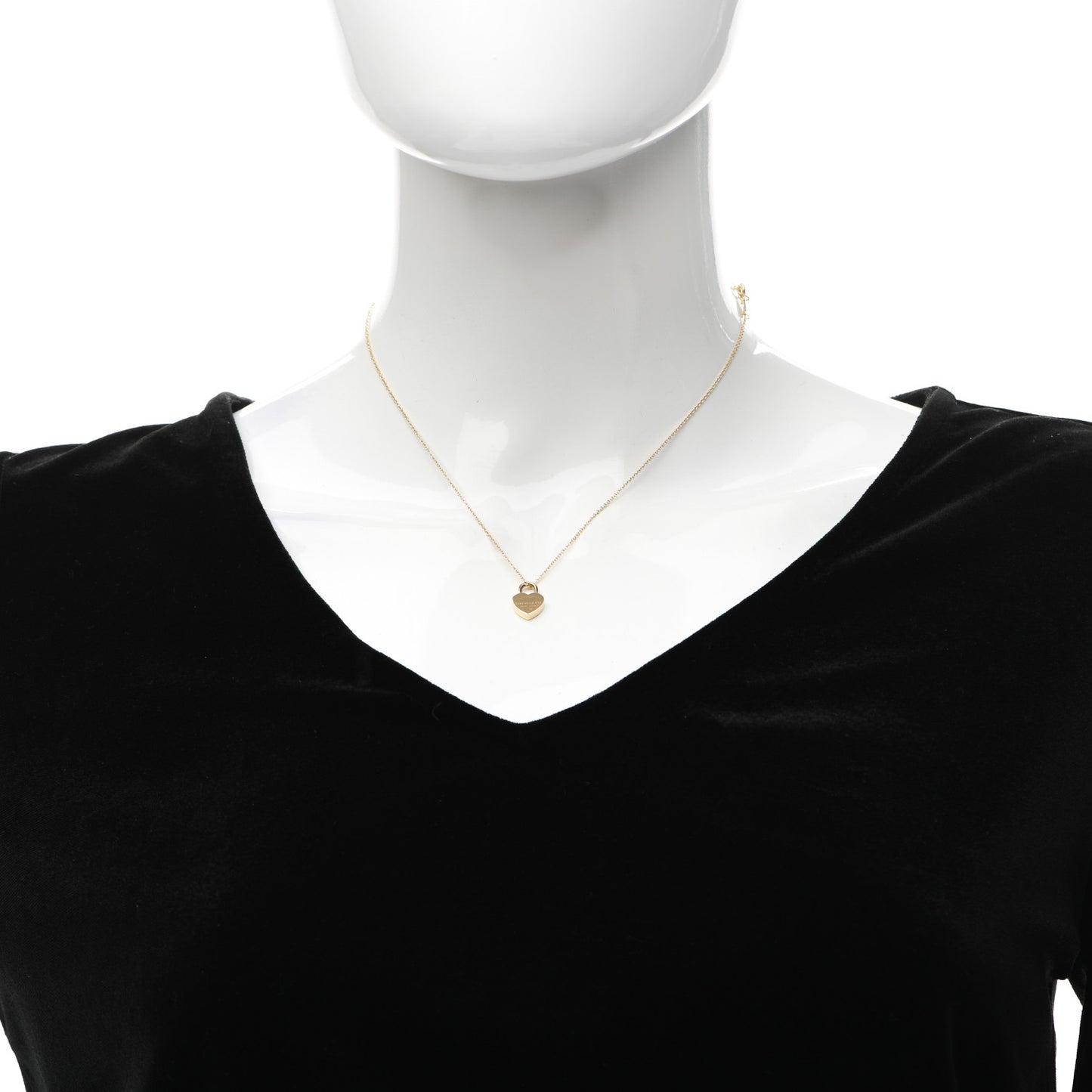 18K Yellow Gold Return to Tiffany Heart Lock Pendant Necklace