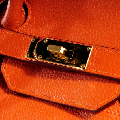 Hermes Taurillon Clemence JPG Birkin 42 Orange 8 of 9