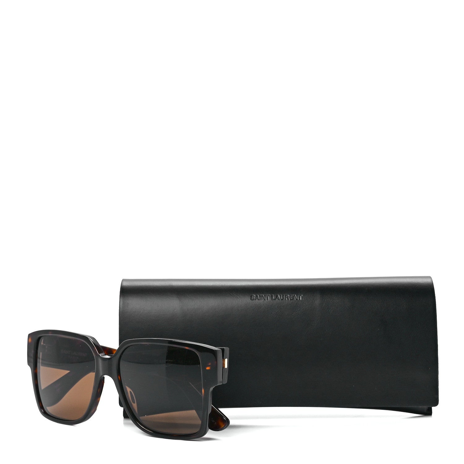 Saint Laurent Square SL M9 Sunglasses Tortoise 8 of 8