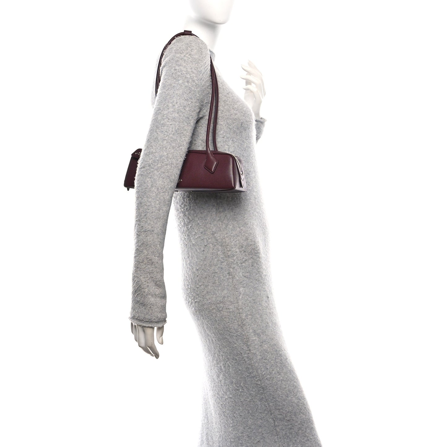 Shiny Goatskin Small Le Teckel Bag Rouge Grenat