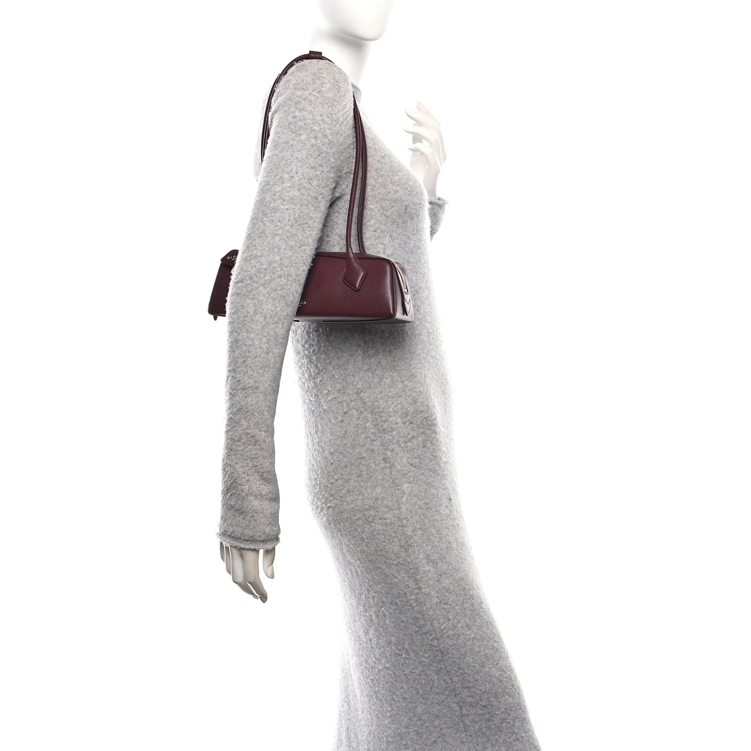 Alaia Shiny Goatskin Small Le Teckel Bag Rouge Grenat 2 of 11