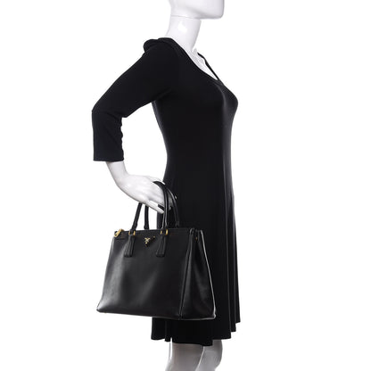 Prada Saffiano Medium Galleria Double Zip Tote Black 2 of 10