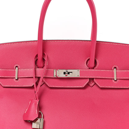 Hermes Epsom Candy Birkin 35 Rose Tyrien 8 of 10