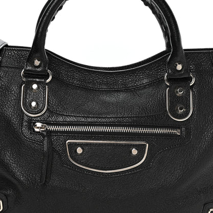 Balenciaga Chevre Silver Metallic Edge Hardware City Black 8 of 11