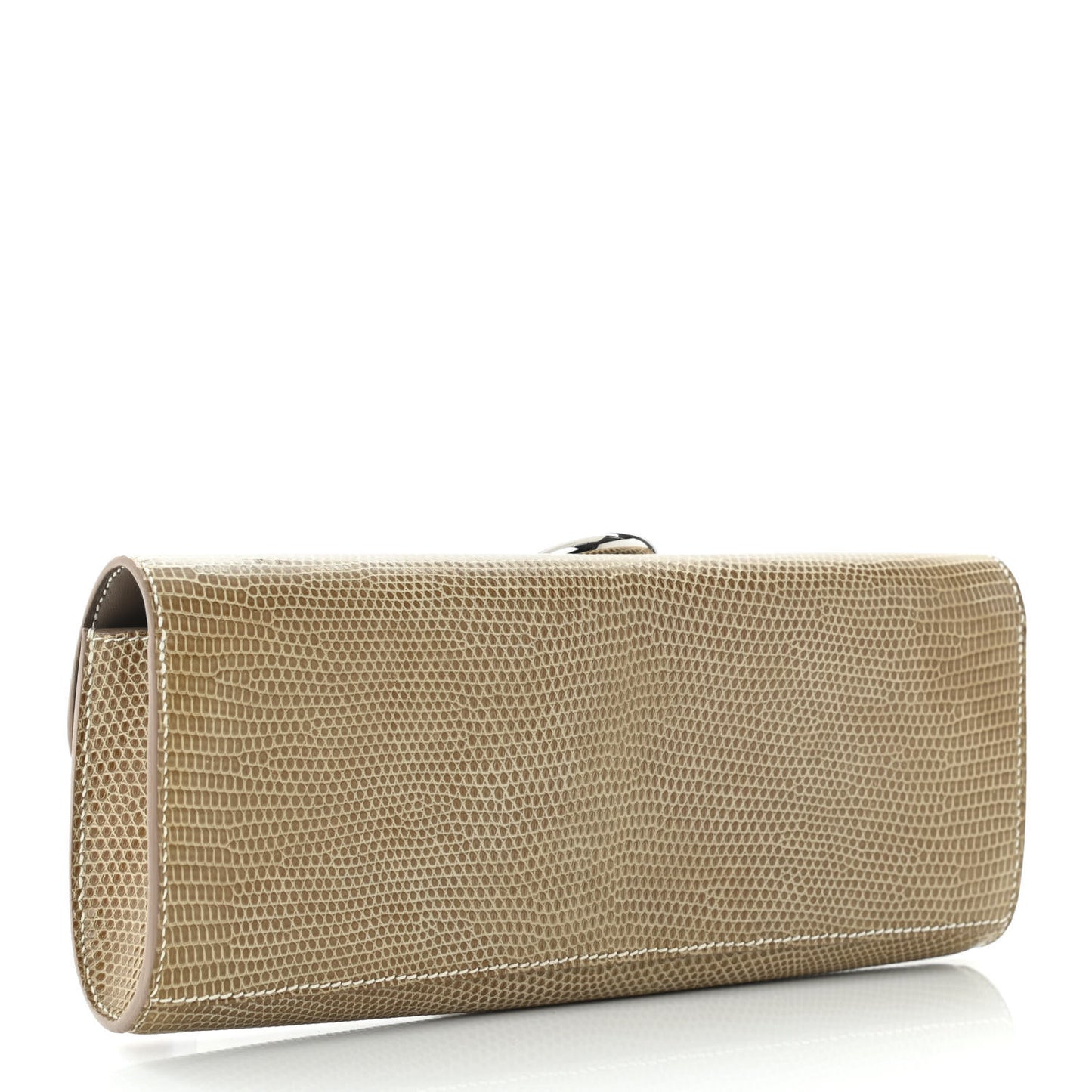 Lizard Egee Clutch Ficelle