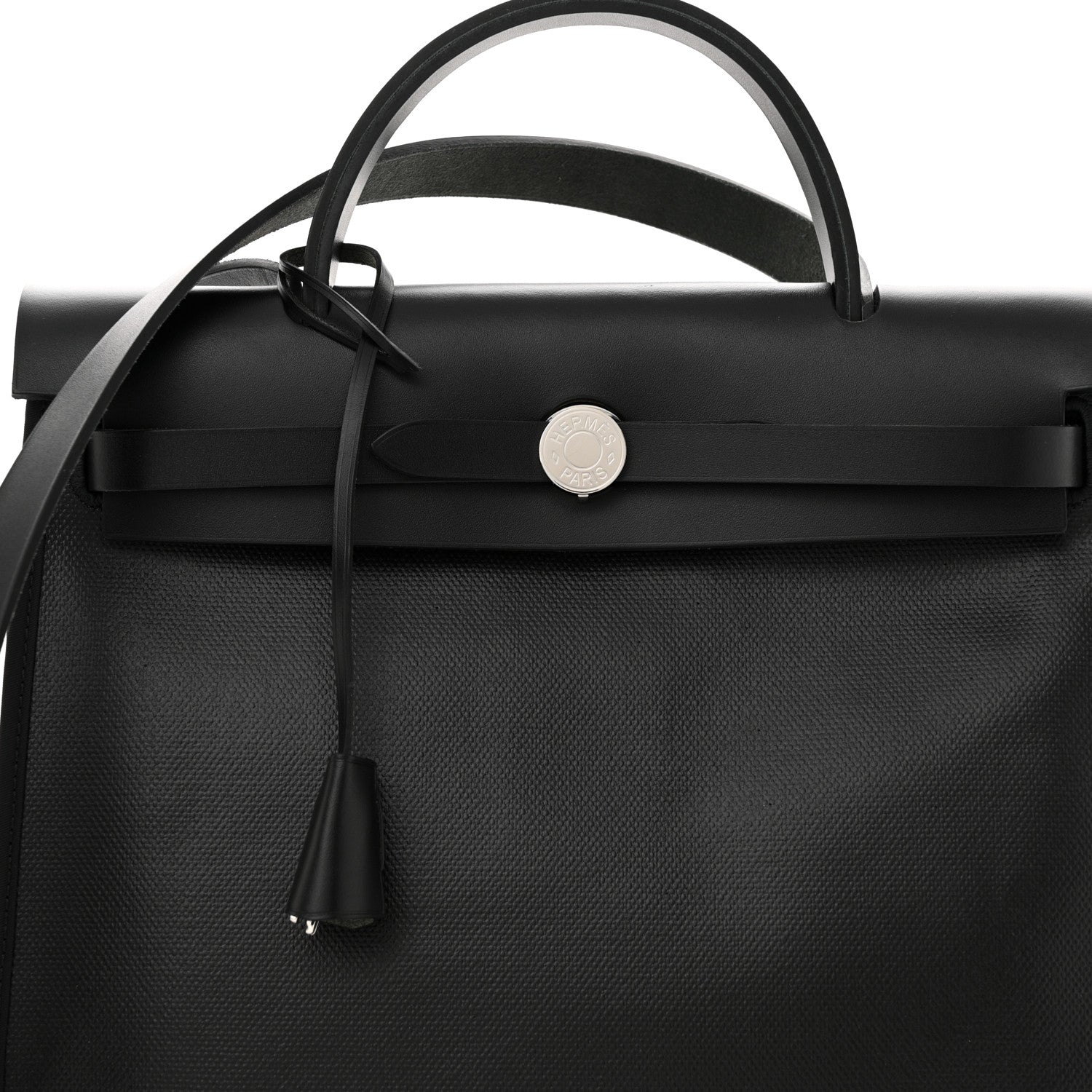 Hermes Toile H Berline Vache Hunter Herbag Zip PM 31 Black Ecru 8 of 13