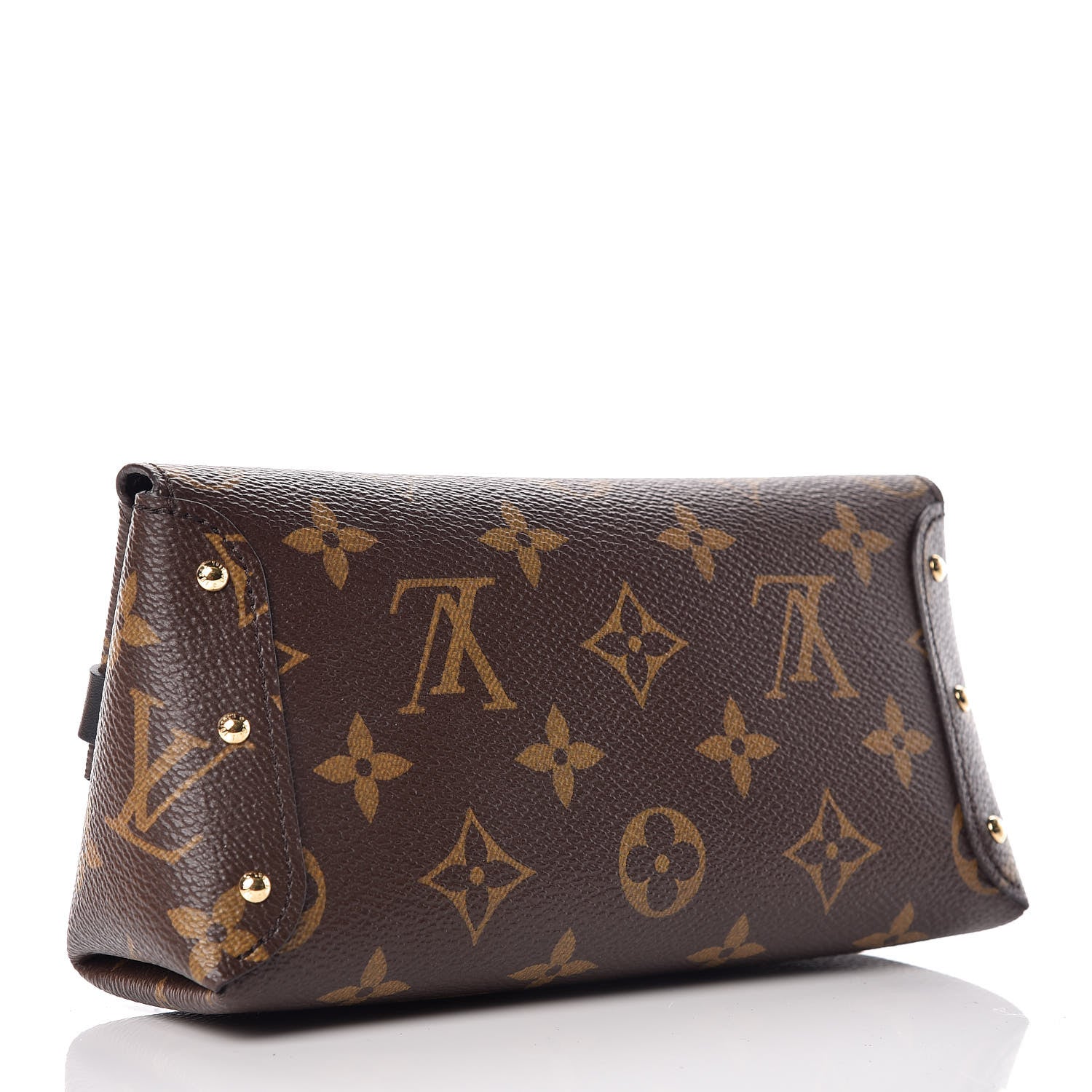 Louis Vuitton Monogram Triangle Chain Wallet Black 3 of 10