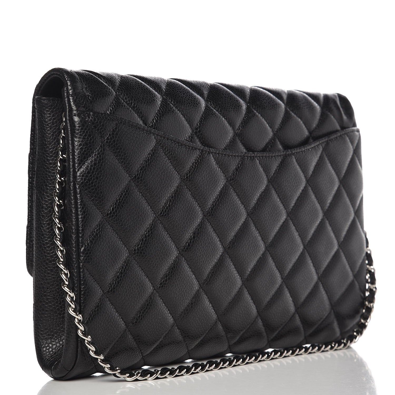 Chanel Caviar Quilted Clutch With Chain Flap Black 3 of 7
