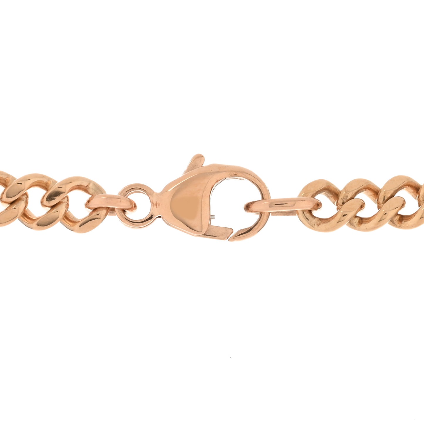 18K Rose Gold Diamond Metro Link ID Chain Necklace