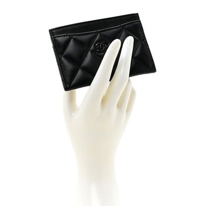 Chanel Lambskin Quilted Card Holder So Black 2 of 11