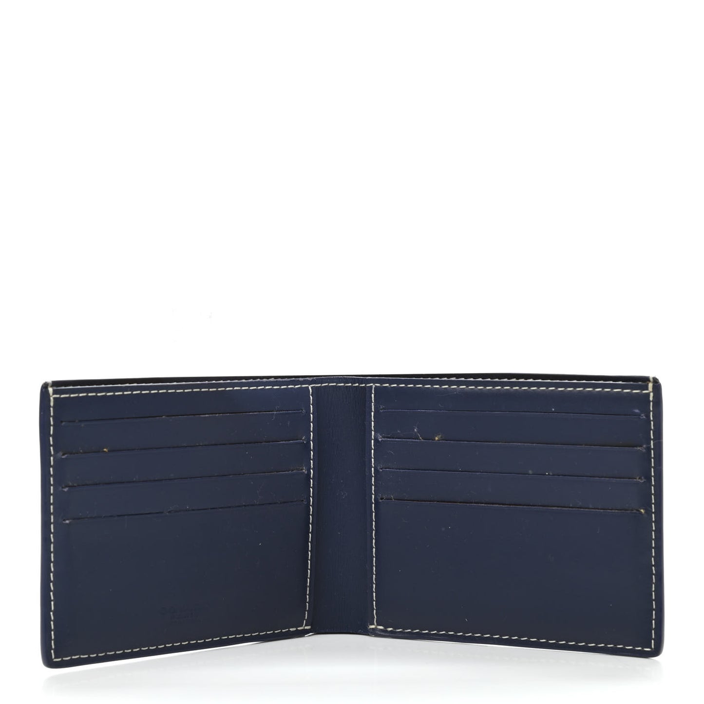 Goyardine Bi-Fold Victoire PM Wallet Navy