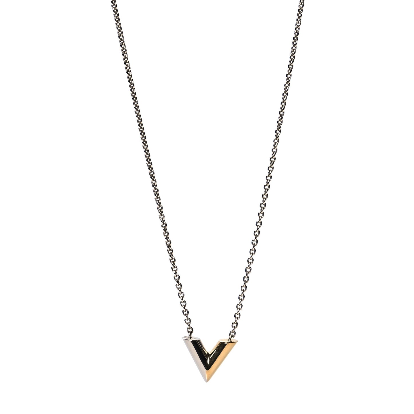 Essential V Necklace Silver Gold