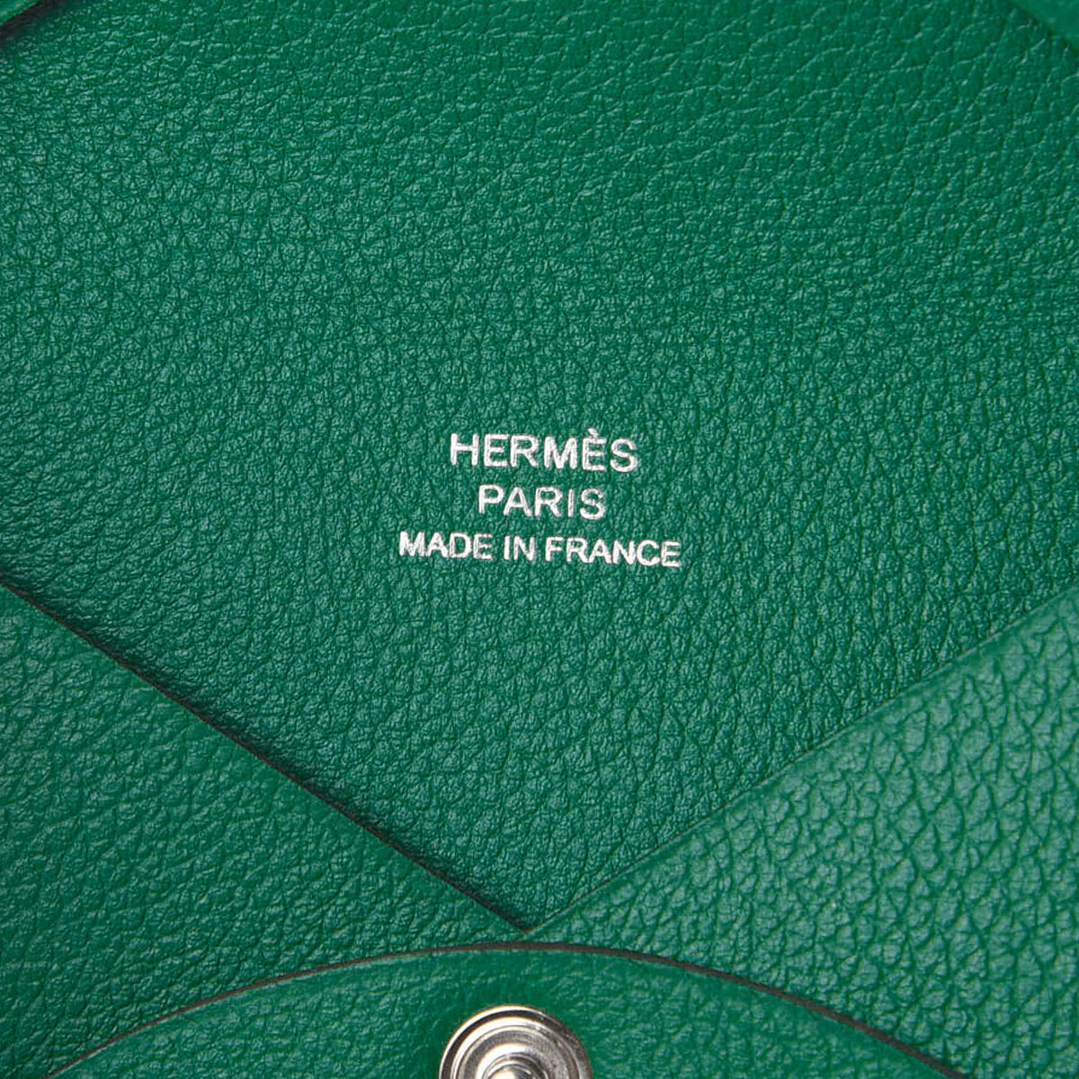 Hermes Evercolor Calvi Card Case Vert Vertigo 5 of 5