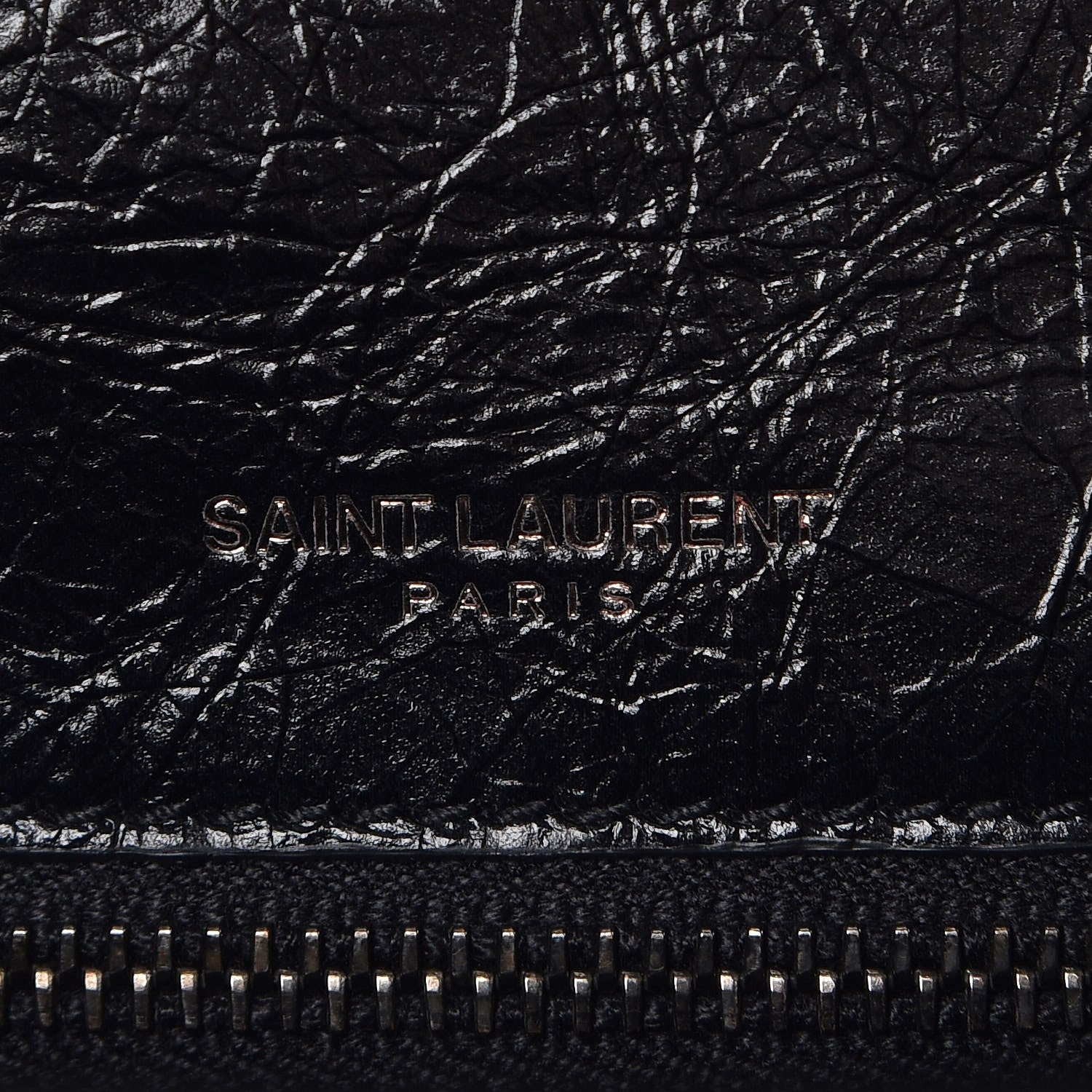 Saint Laurent Crinkled Calfskin Matelasse Monogram Medium Niki Chain Satchel Black 6 of 9