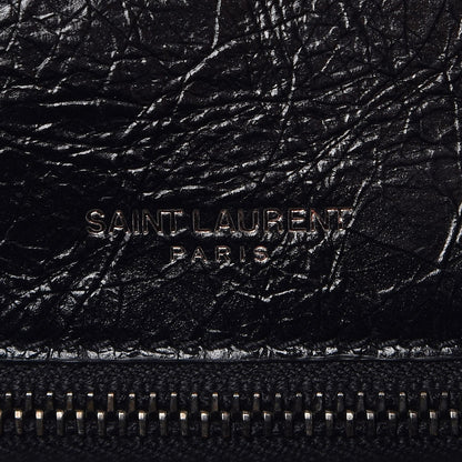 Saint Laurent Crinkled Calfskin Matelasse Monogram Medium Niki Chain Satchel Black 6 of 9