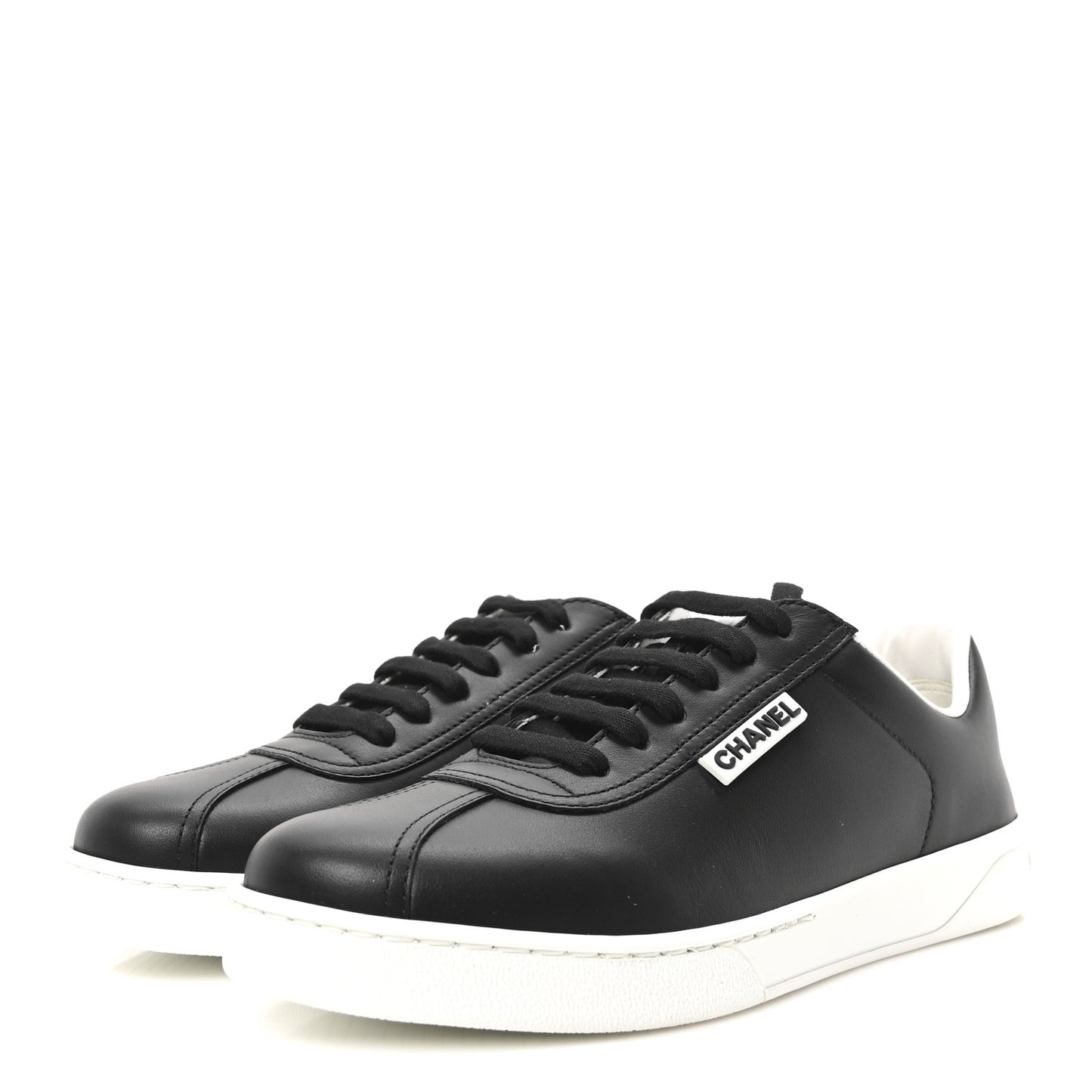 Calfskin CC Uniform Womens Sneakers 36.5 Black