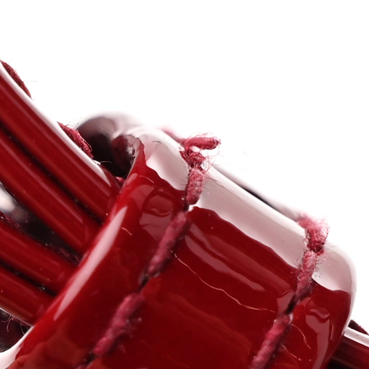 Patent Cannage Small Lady Dior Cherry Red