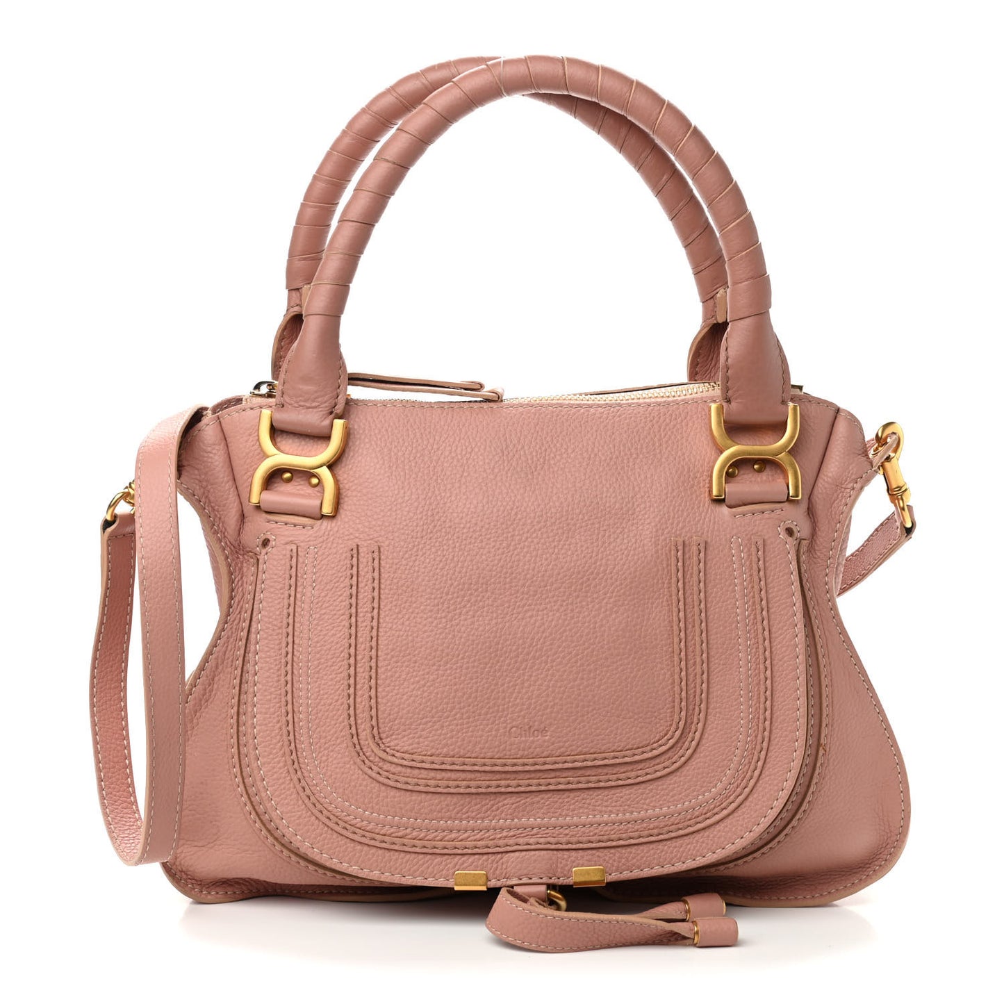 Calfskin Medium Marcie Satchel Anemone Pink