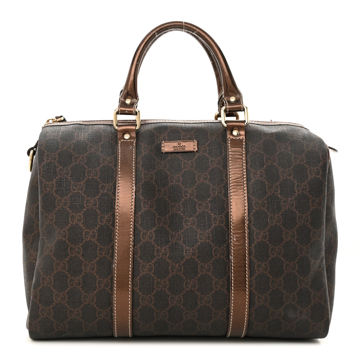 Gucci GG Supreme Monogram Medium Joy Boston Dark Brown Bronze 1 of 27