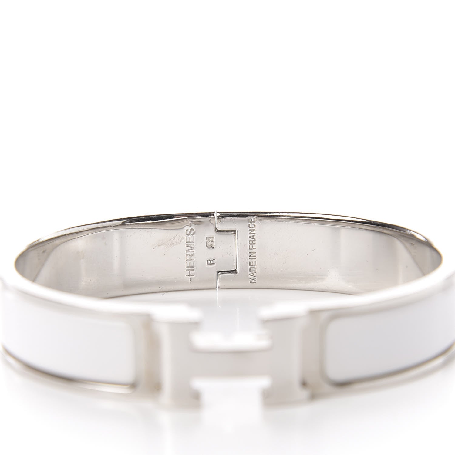 Hermes Enamel Narrow Clic Clac H Bracelet PM White 3 of 3