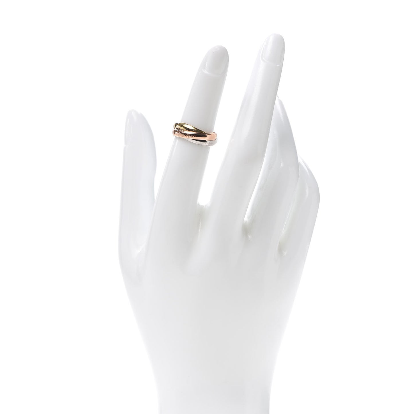 18K Pink Yellow White Gold Classic Trinity Ring 48 4.5