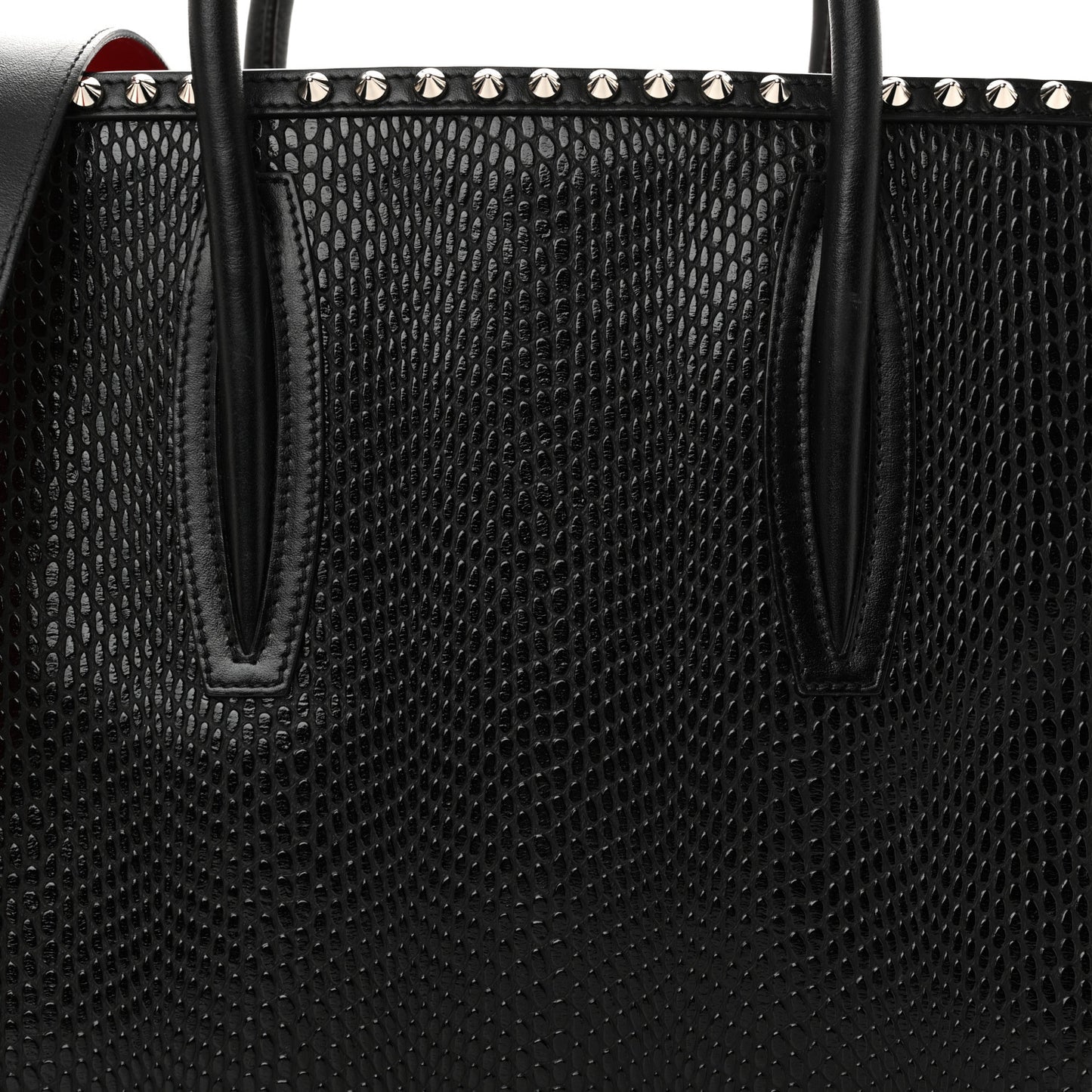 Snakeskin Medium Paloma Tote Black