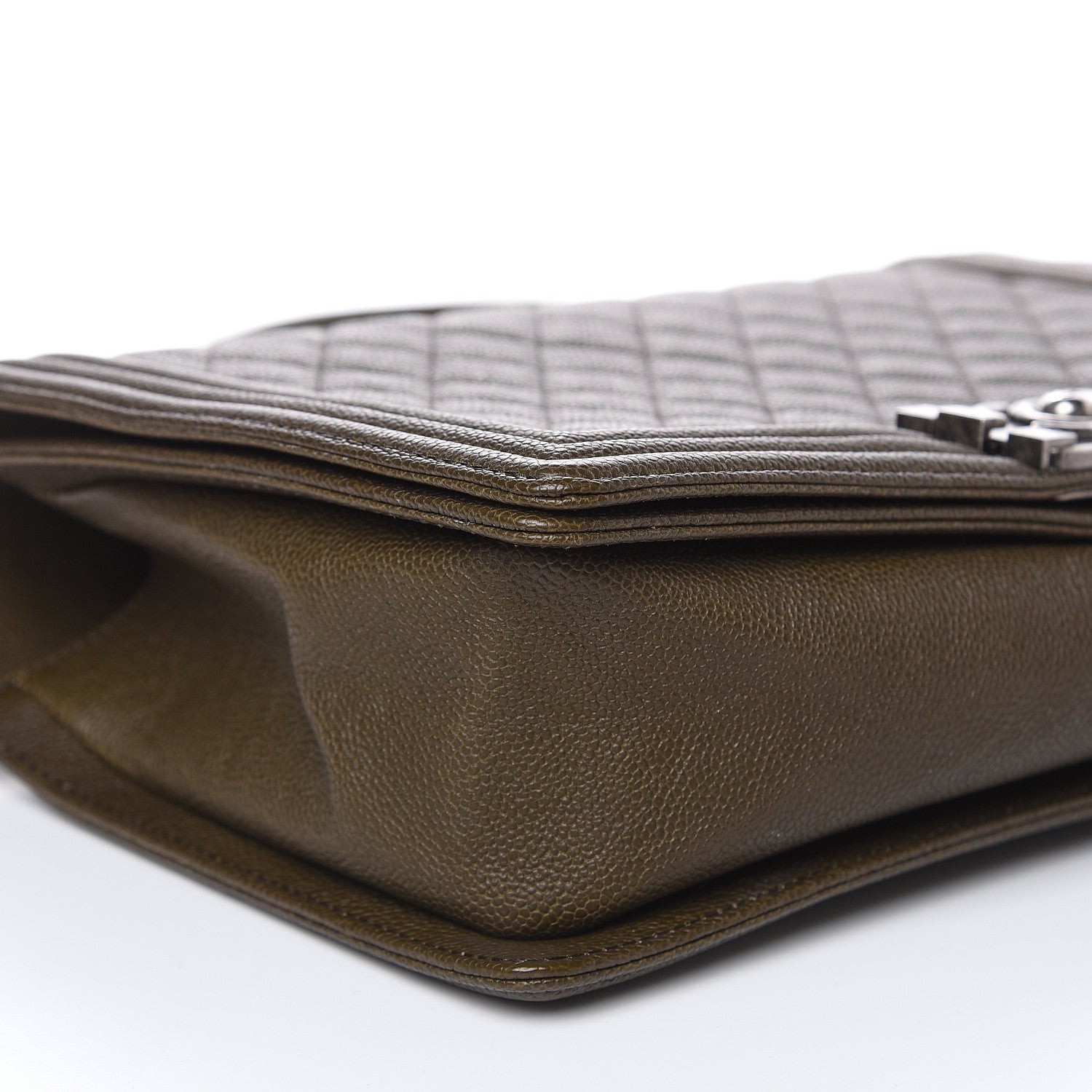 Chanel Caviar Quilted New Medium Boy Flap Khaki 8 of 12