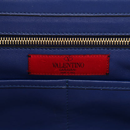 Valentino Garavani Vitello Medium Rockstud Tote Blue China 6 of 17