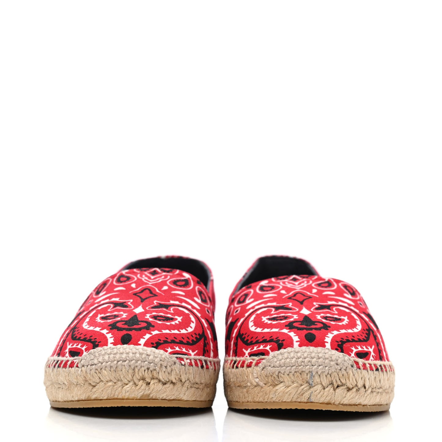 Bandana Print Canvas Espadrilles 36 Red