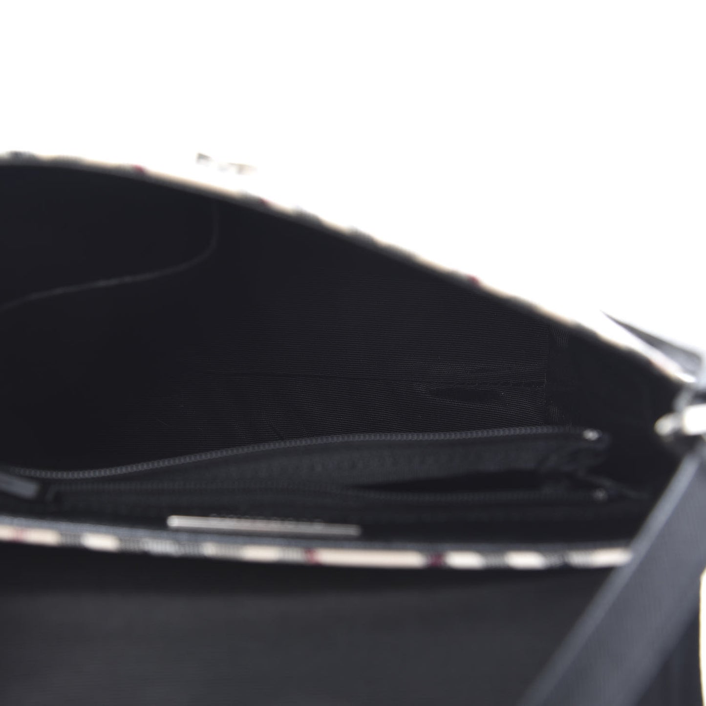 Calfskin Nova Check Shoulder Bag Black