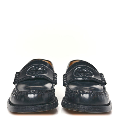 Gucci Millennial Ribot Cut Out Interlocking G Loafers 35.5 Black 3 of 10