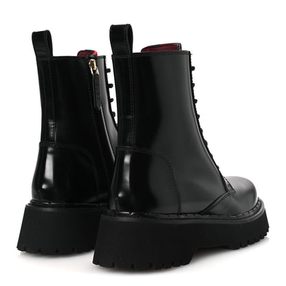 Gucci Spice Lux Nappa Web Combat Boots 36 Black 10 of 22