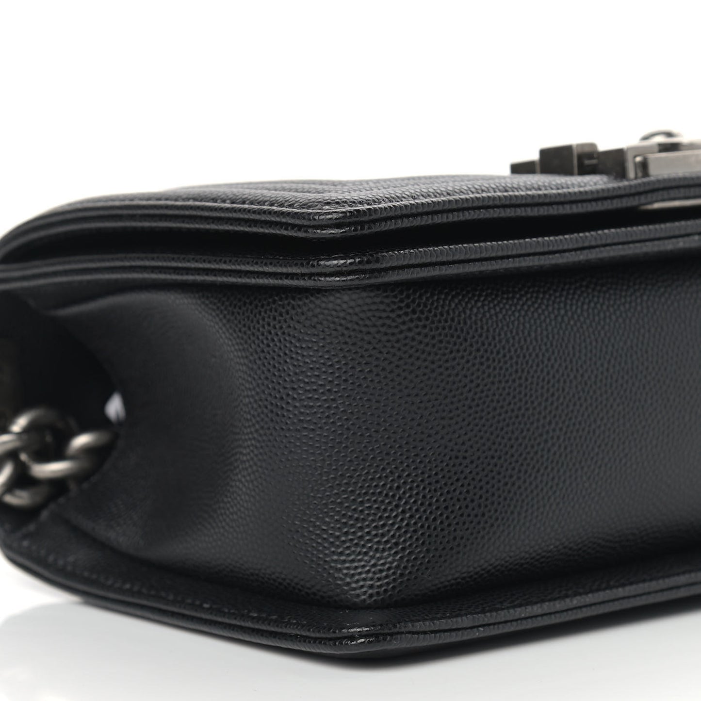 Caviar Quilted Small Boy Flap Black