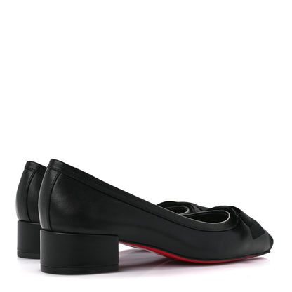 Christian Louboutin Nappa Mamaflirt 30mm Bow Pumps 37 Black 4 of 8