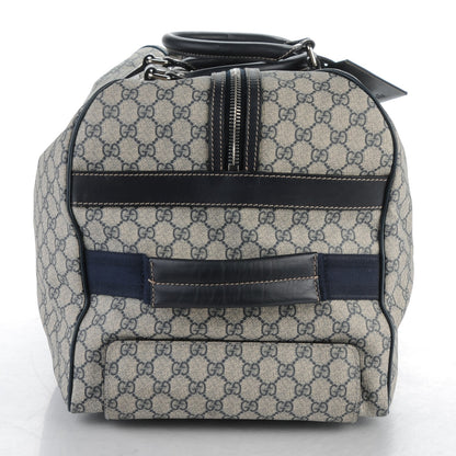 Gucci GG Plus Monogram Large Carry On Duffle Trolley Navy 12 of 12