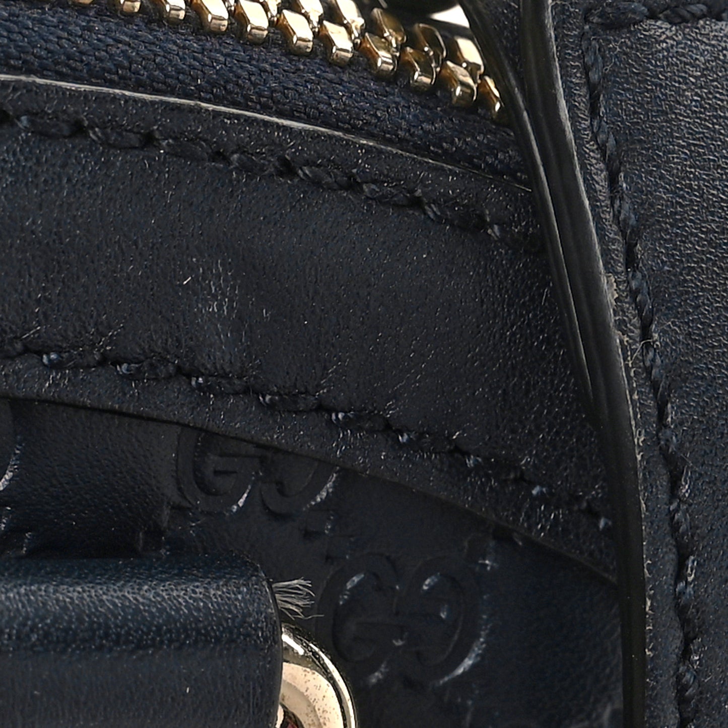 Soft Microguccissima Mini Dome Bag Blue