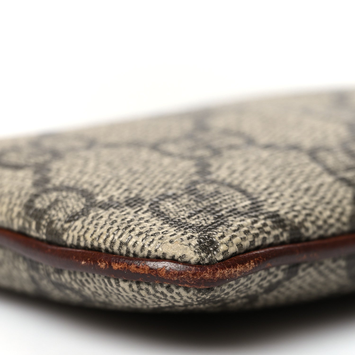 Gucci GG Supreme Monogram Key Case Beige Ebony Cuir 9 of 10