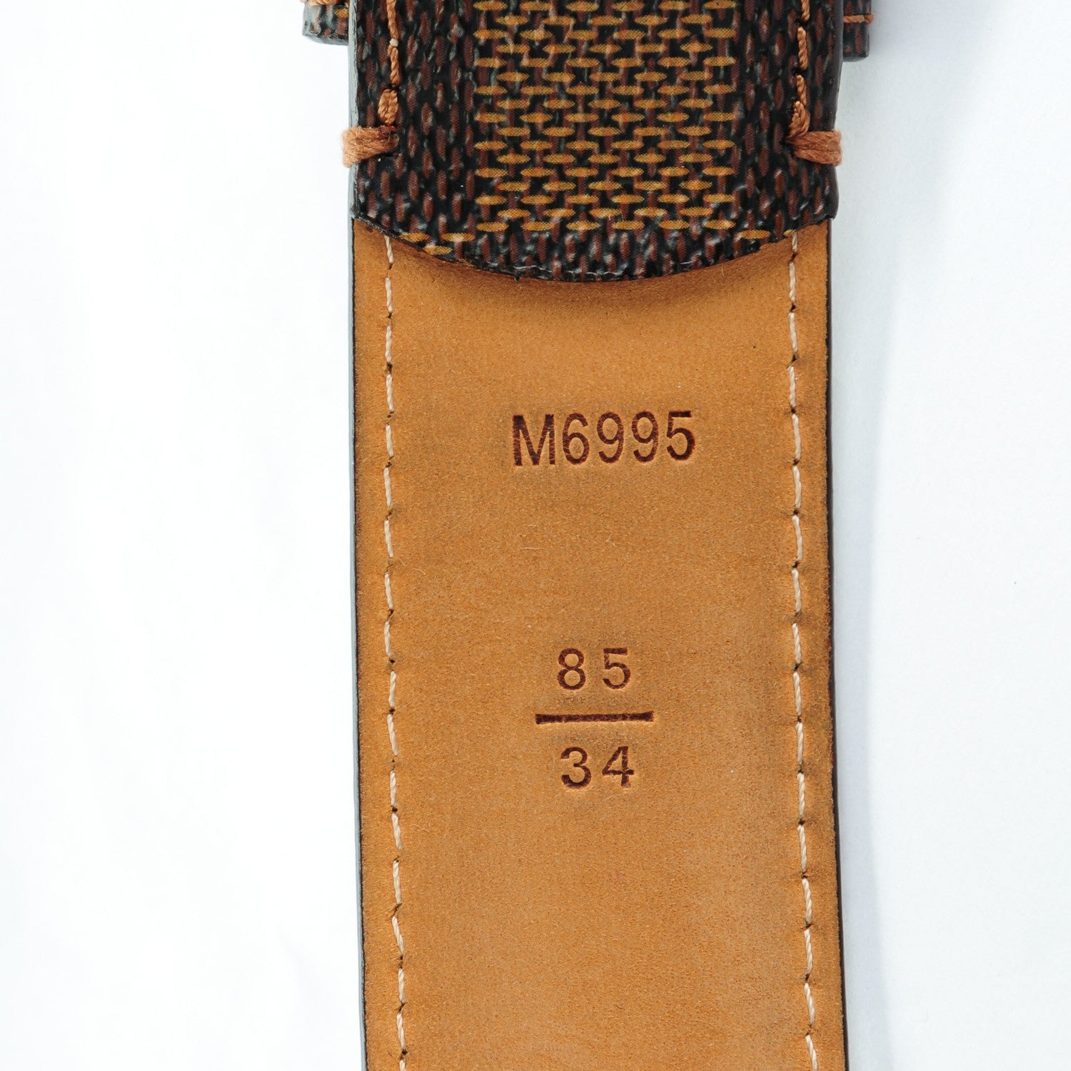 Louis Vuitton Damier Ebene 30mm Ellipse Belt 85 34 3 of 7