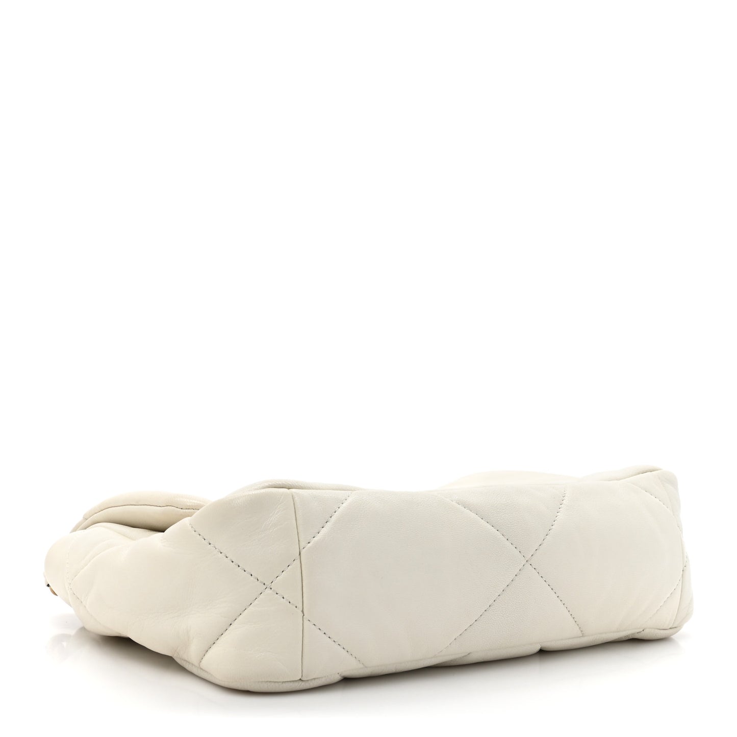 Lambskin Quilted Medium Chanel 19 Flap White