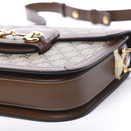 Gucci GG Supreme Monogram Horsebit 1955 Shoulder Bag Beige Brown Sugar 9 of 9