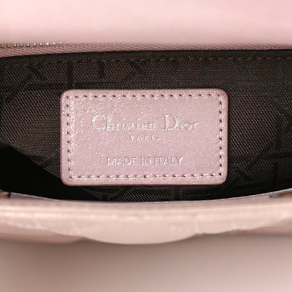 Christian Dior Metallic Lambskin Cannage Mini Lady Dior Lotus 6 of 13