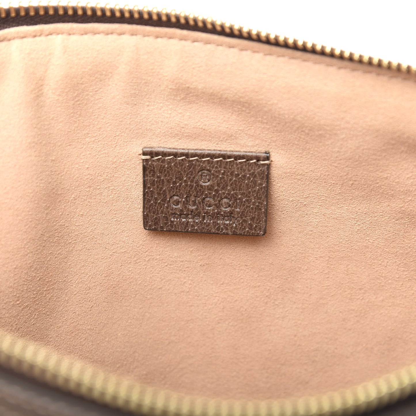 GG Supreme Monogram Large Ophidia Pouch Clutch Brown