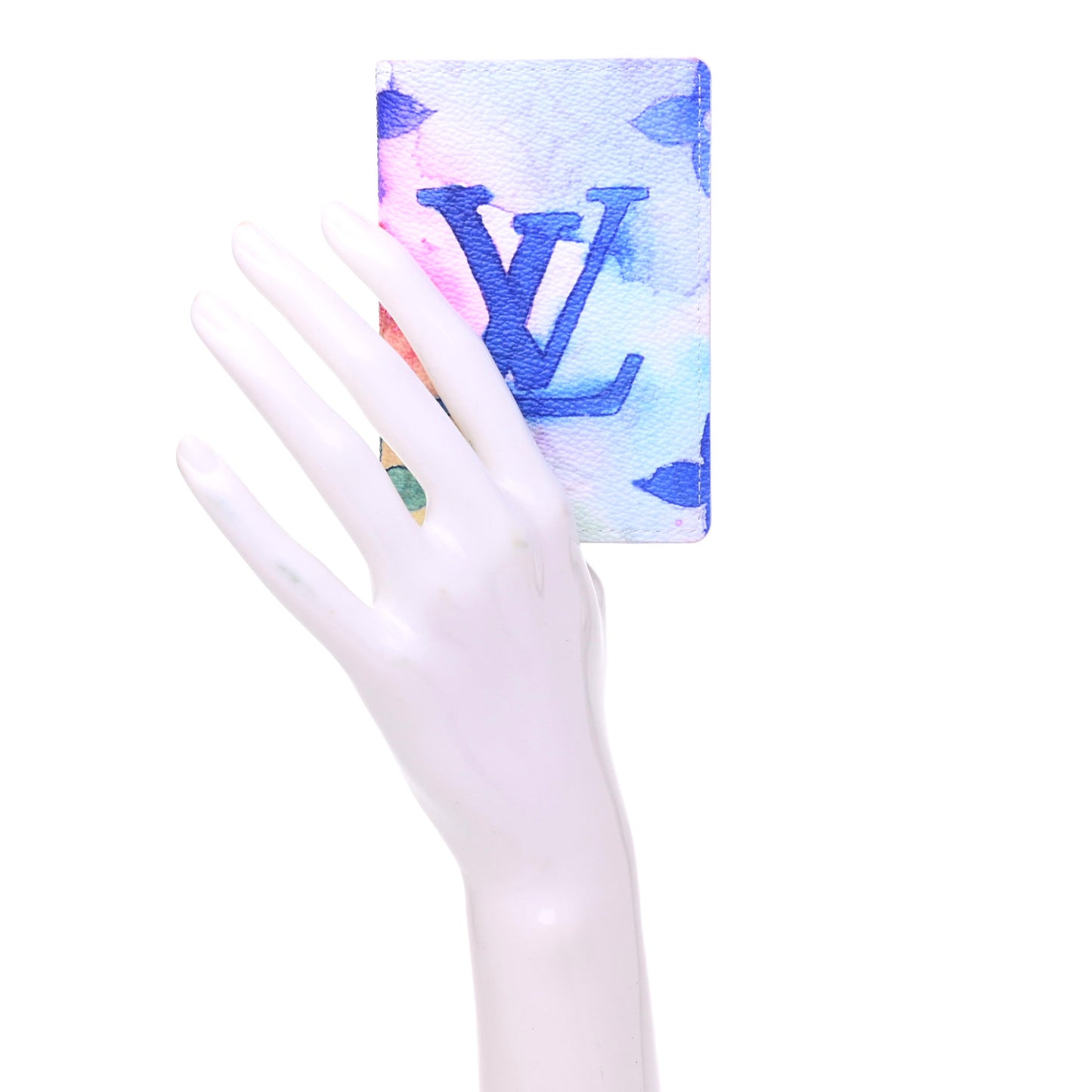 Monogram Watercolor Pocket Organizer NM Multicolor