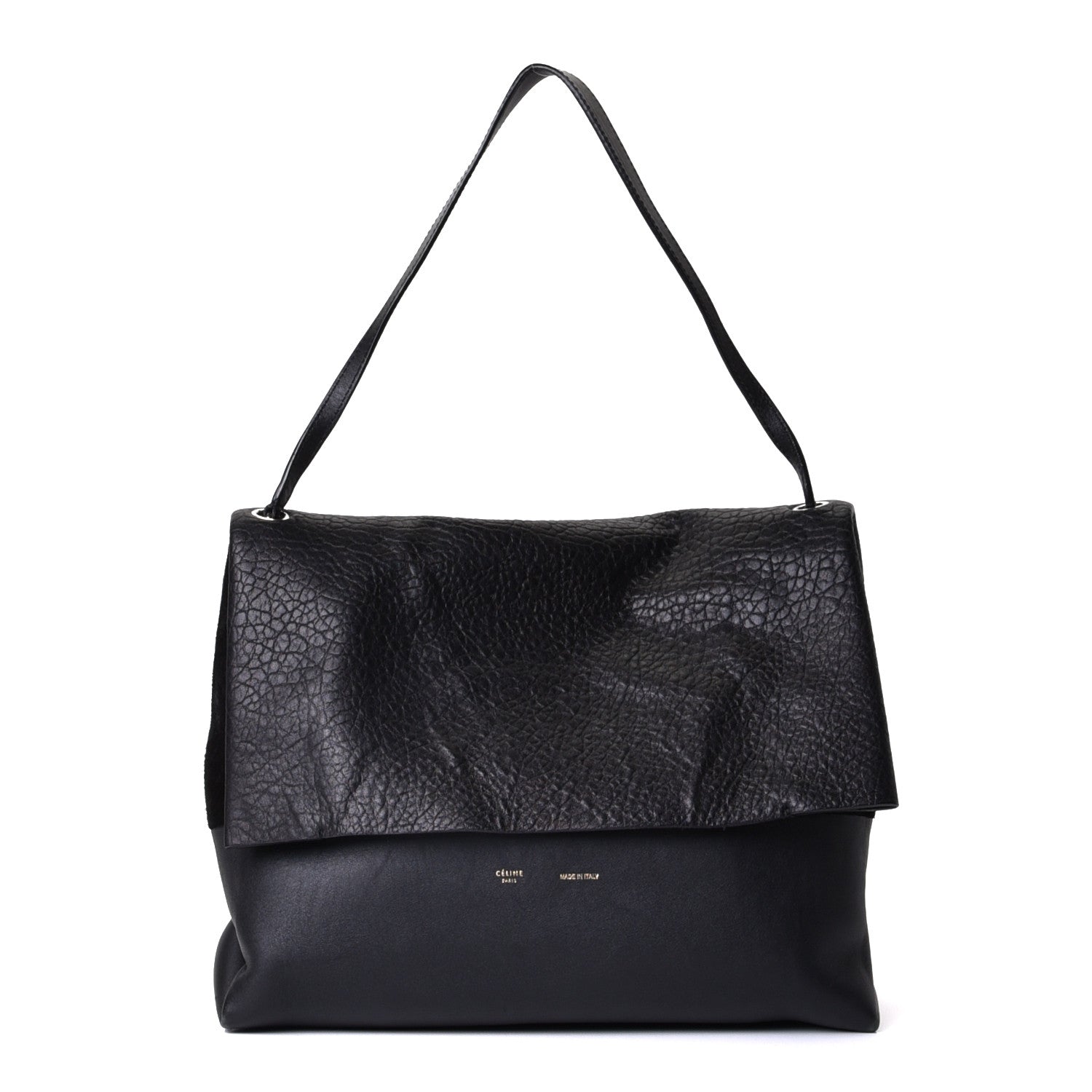 Celine Shrunken Lambskin All Soft Shoulder Bag Black 2 of 13