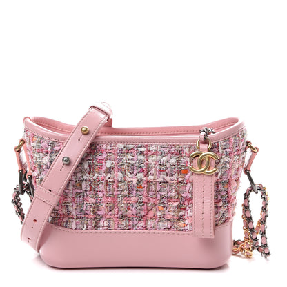 Chanel Tweed Calfskin Small Gabrielle Hobo Light Pink 1 of 9