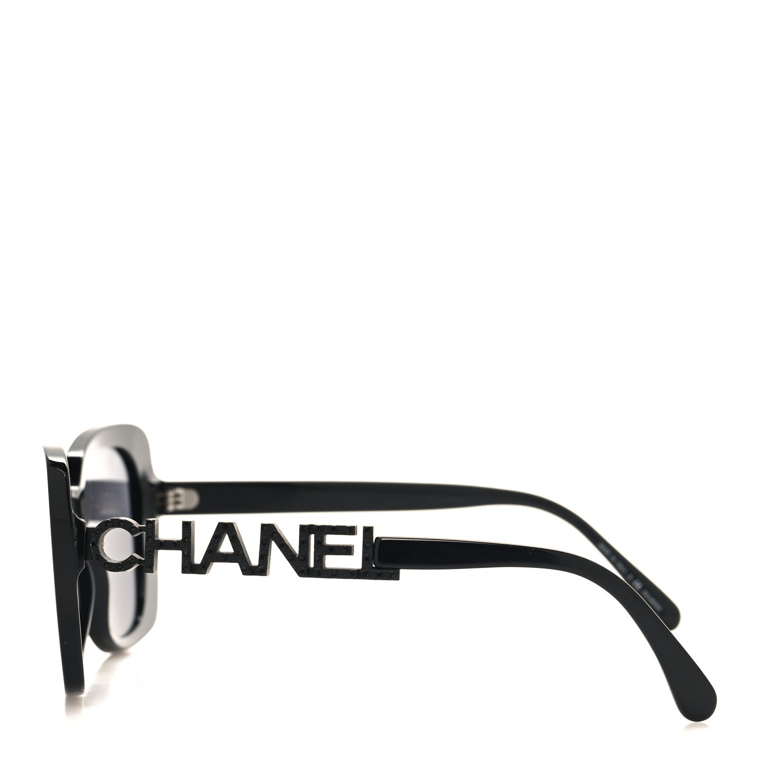 Chanel Acetate Strass Square Sunglasses 5422-B Black 3 of 8